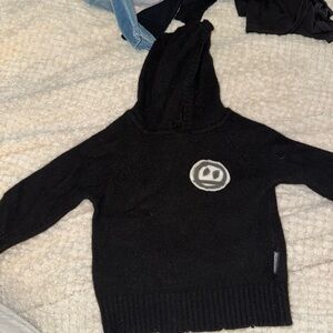 Nununu Charcoal Hooded Sweater with Logo Patch